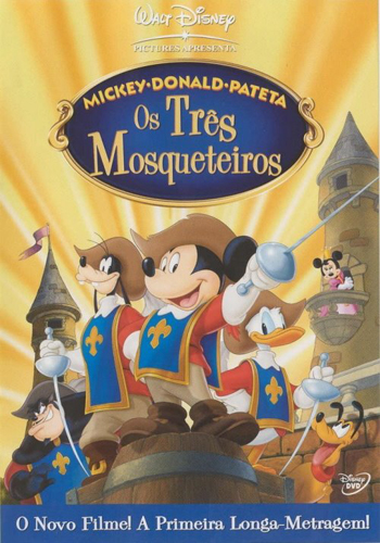 Mickey, Donald e Pateta em: Os Três Mosqueteiros